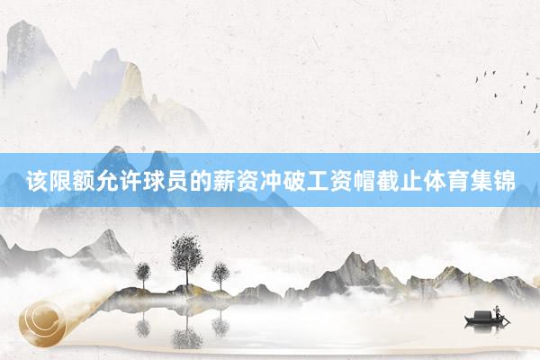 该限额允许球员的薪资冲破工资帽截止体育集锦