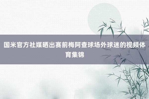 国米官方社媒晒出赛前梅阿查球场外球迷的视频体育集锦
