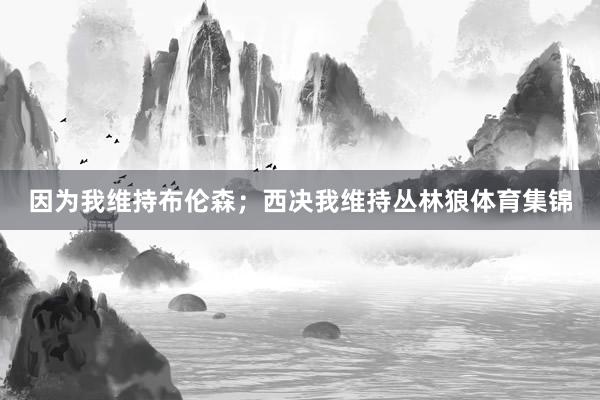 因为我维持布伦森；西决我维持丛林狼体育集锦