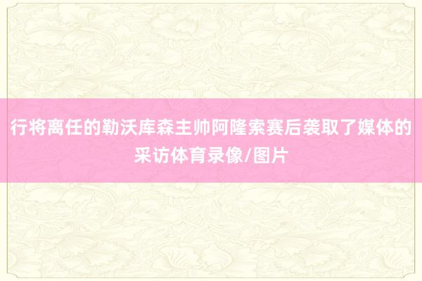 行将离任的勒沃库森主帅阿隆索赛后袭取了媒体的采访体育录像/图片