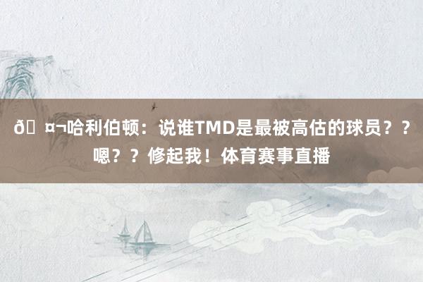🤬哈利伯顿：说谁TMD是最被高估的球员？？嗯？？修起我！体育赛事直播