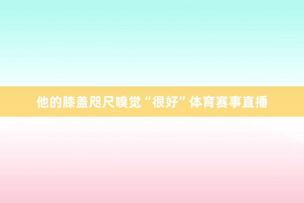 他的膝盖咫尺嗅觉“很好”体育赛事直播
