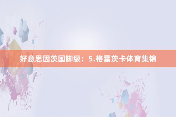 好意思因茨国脚级：5.格雷茨卡体育集锦