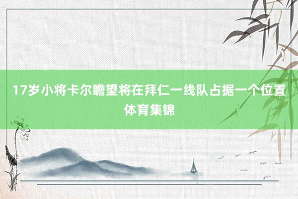 17岁小将卡尔瞻望将在拜仁一线队占据一个位置体育集锦