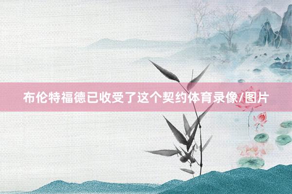 布伦特福德已收受了这个契约体育录像/图片