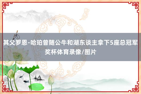 其父罗恩-哈珀曾随公牛和湖东谈主拿下5座总冠军奖杯体育录像/图片
