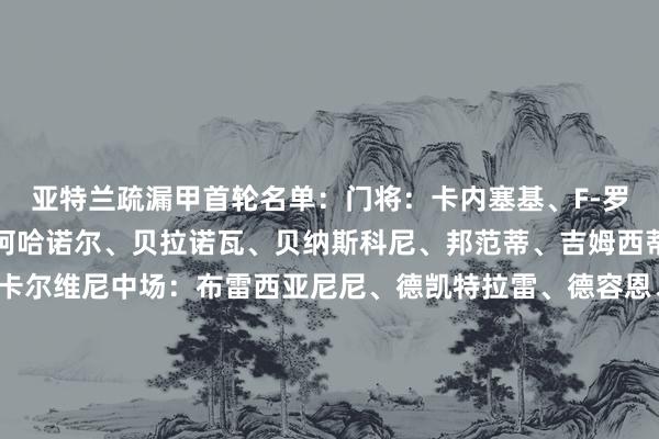 亚特兰疏漏甲首轮名单：门将：卡内塞基、F-罗西、斯波蒂耶洛后卫：阿哈诺尔、贝拉诺瓦、贝纳斯科尼、邦范蒂、吉姆西蒂、希恩、科索努、斯卡尔维尼中场：布雷西亚尼尼、德凯特拉雷、德容恩、埃德森、丹尼尔-马尔蒂尼、帕萨利奇、萨马尔季奇、扎莱夫斯基、扎帕科斯塔先锋：苏莱马纳、克尔斯托维奇、斯卡马卡    体育赛事直播