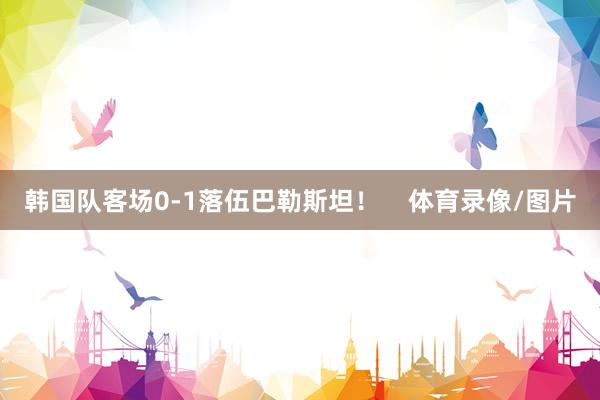 韩国队客场0-1落伍巴勒斯坦！    体育录像/图片