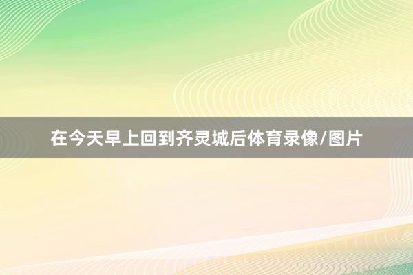 在今天早上回到齐灵城后体育录像/图片