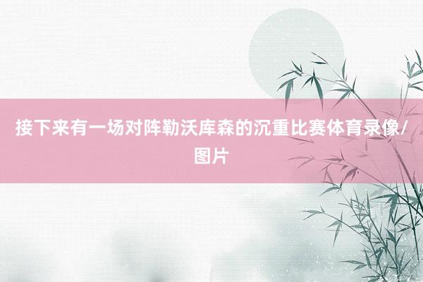 接下来有一场对阵勒沃库森的沉重比赛体育录像/图片