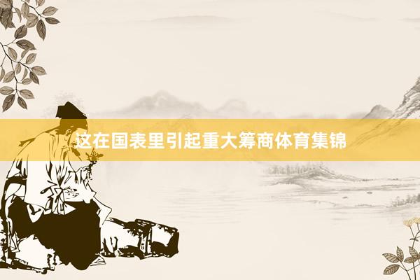 这在国表里引起重大筹商体育集锦