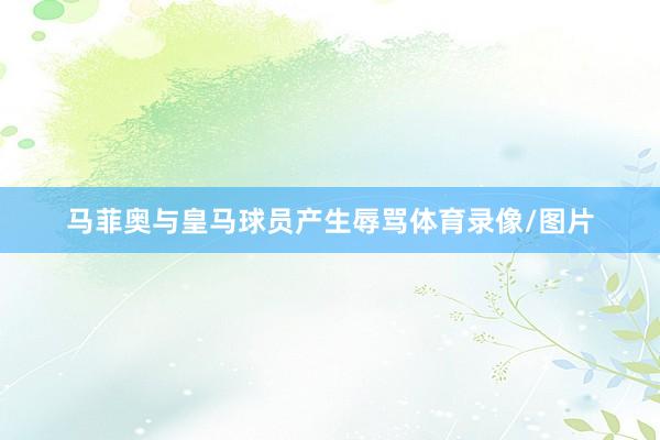 马菲奥与皇马球员产生辱骂体育录像/图片