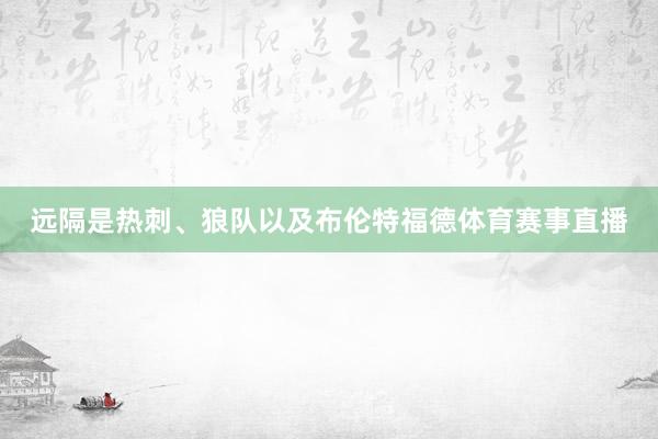 远隔是热刺、狼队以及布伦特福德体育赛事直播