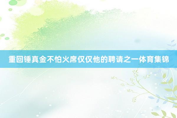 重回锤真金不怕火席仅仅他的聘请之一体育集锦