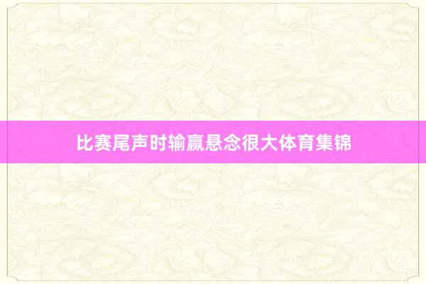 比赛尾声时输赢悬念很大体育集锦
