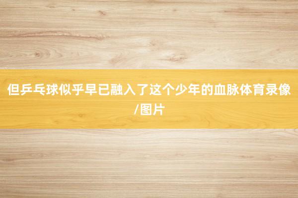但乒乓球似乎早已融入了这个少年的血脉体育录像/图片
